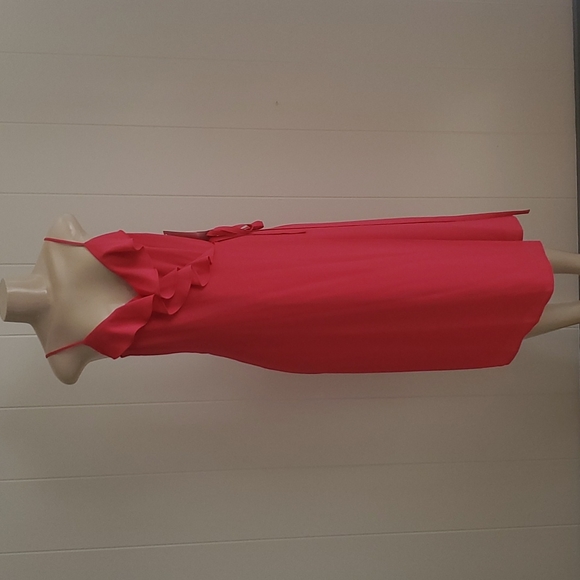 1 State Women’s Wrap Spaghetti Strap Dress Pink - Picture 13 of 13